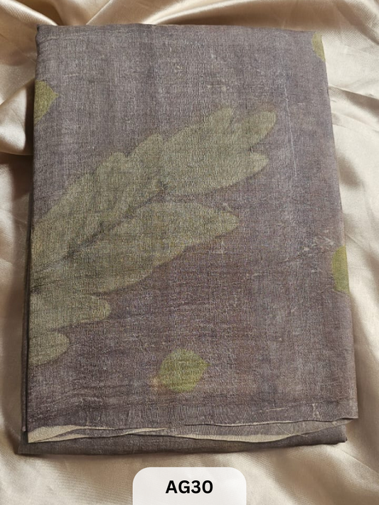 PURE GACHI TUSSAR WITH SILK MARK | ECO - NATURAL PRINT