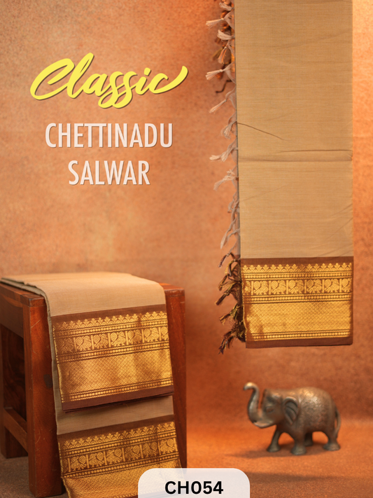 Chettinad Cotton Salwar Suit - 2Pcs Unstitched