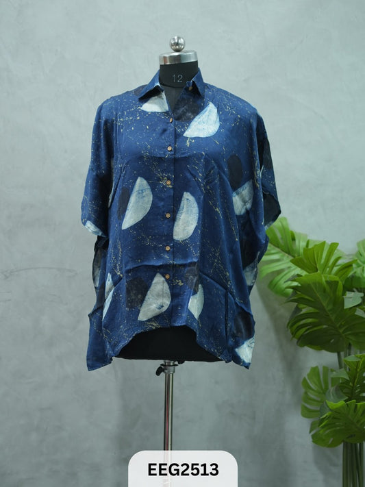 WOMEN MODAL AJRAKH PRINT KHAFTAN SHIRT