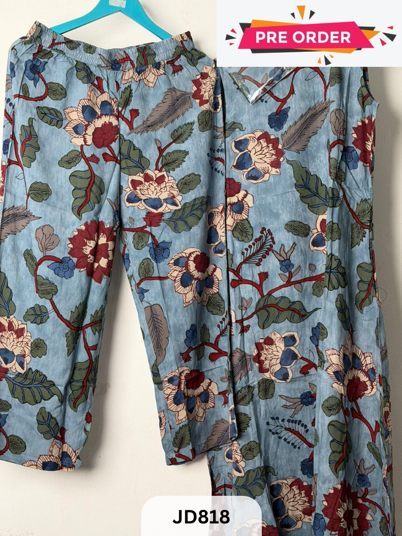 MUSLIN PENKALAMKARI KURTI - Pre Booking 10 days