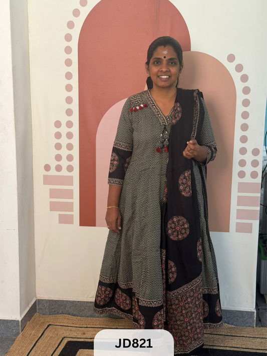 AJRAKH ANARKALI - 3 PCS SET