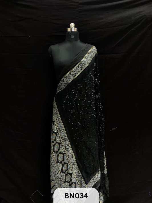 AJRAKH BANDHANI STAR DUPPATA | BORDER