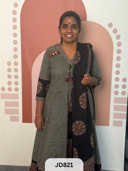 AJRAKH ANARKALI - 3 PCS SET