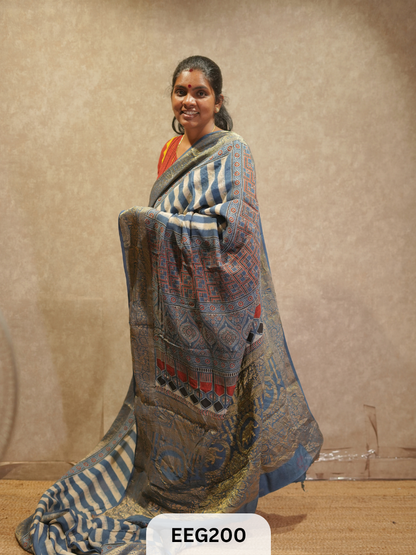 AJRAKH DOLA SILK SAREE