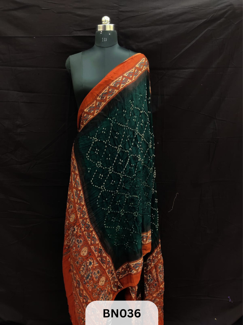 AJRAKH BANDHANI STAR DUPPATA | BORDER