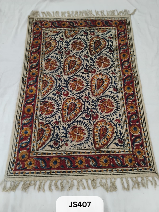 KALAMKARI PRINT FLOOR MAT (2X3 FEET)