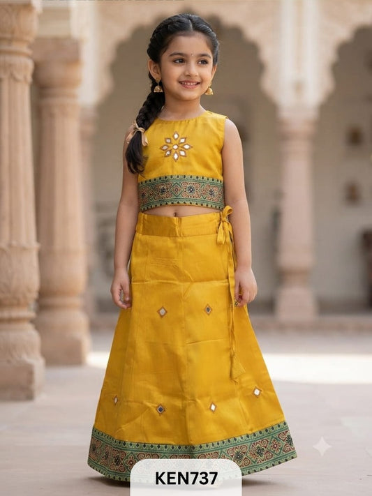 MASHRU MIRRORWORK KIDS CHANIYA CHOLI