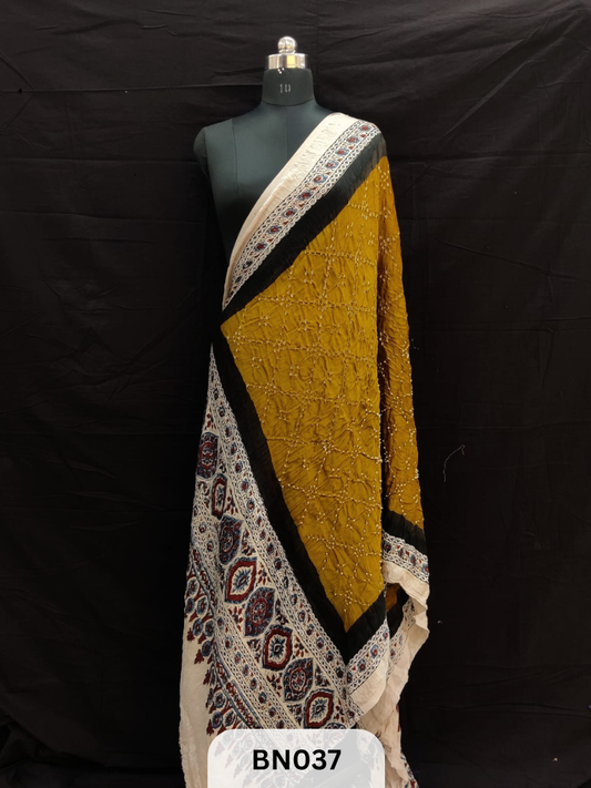 AJRAKH BANDHANI STAR DUPPATA | BORDER