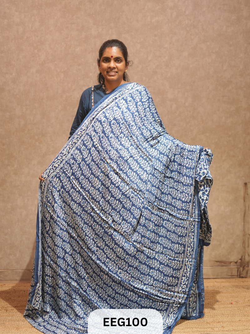 MODAL INDIGO SAREE