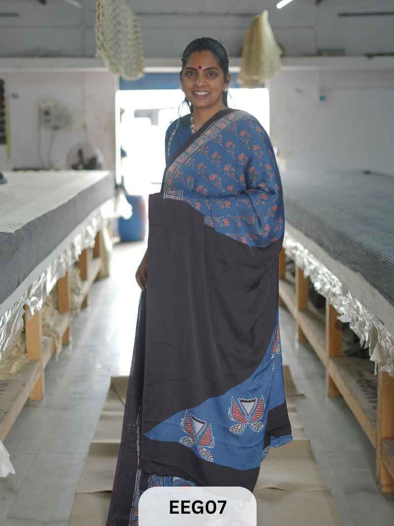 AJRAKH MODAL SAREE