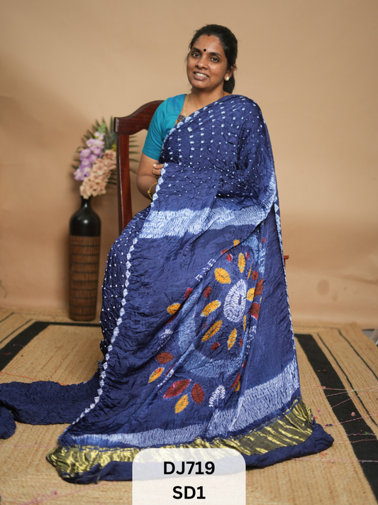 BANDHANI & AJRAKH MODAL SAREES | LAGDI PATTA | SHIBORI