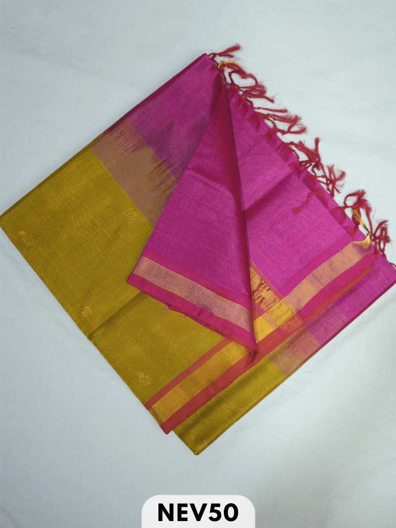 SMALL BORDER WITH BODY BUTTA SILK COTTON SAREE