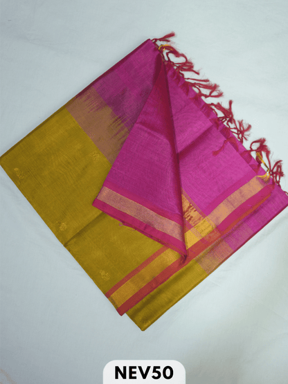 SMALL BORDER WITH BODY BUTTA SILK COTTON SAREE