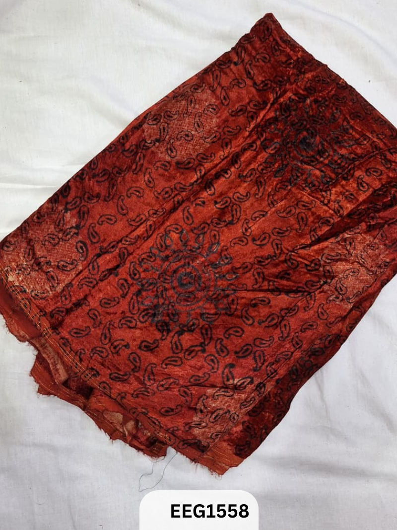 VELVET AJRAKH PRINT FABRIC-1MTR