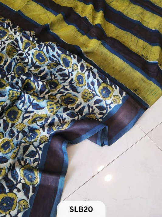 NASPHAL AJRAKH VANASPATHI MODAL HANDBLOCK PRINT SAREE