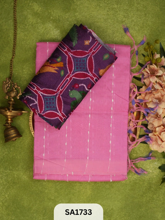 HANDLOOM MANGALAGIRI JUTE SILK + RAW SILK BLOUSE