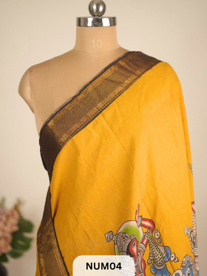 CHENNURI SILK SAREE PEDANA KALAMKARI