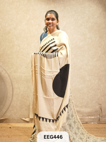 AJRAKH MODAL SAREE- RETRO