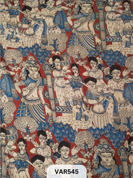 Kalamkari Hand printed - Fabric -2.5mtrs