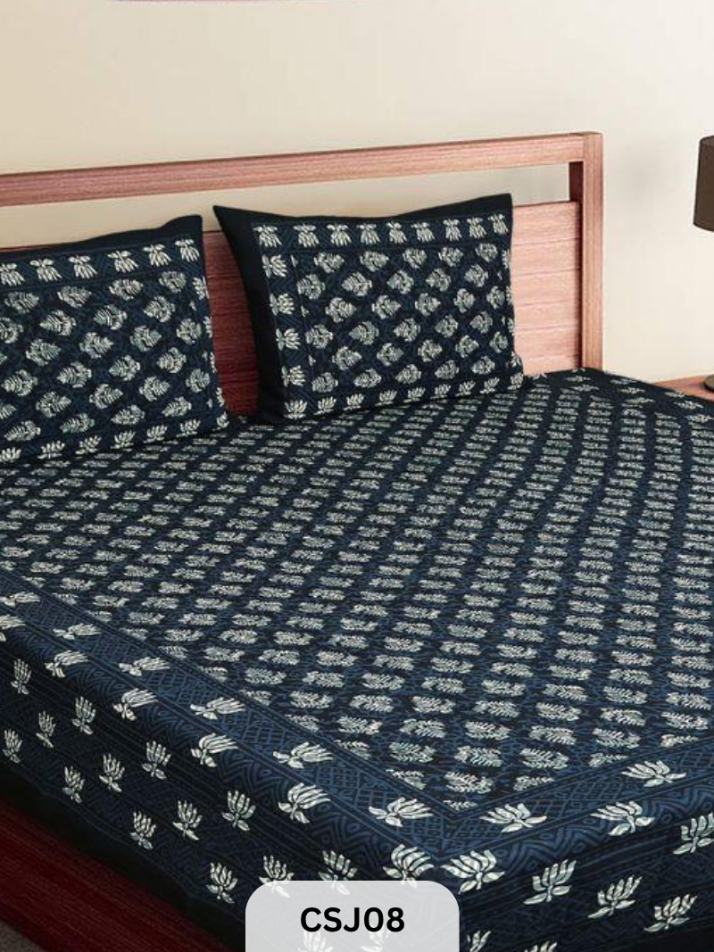Indigo BED SHEETS-90*108