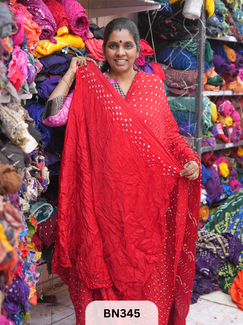 PLAIN MODAL GAJI HAND BANDHEJ - BEST BUY*