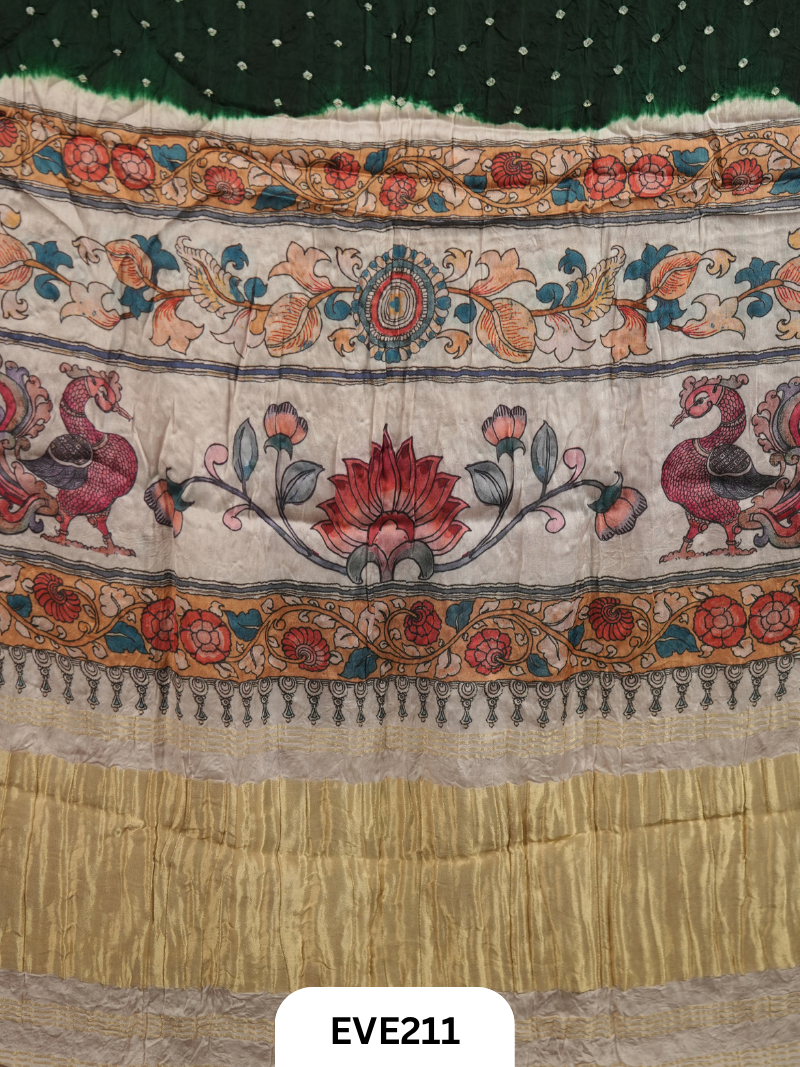 Modal Bandhini With Madhubani Fusion Saree