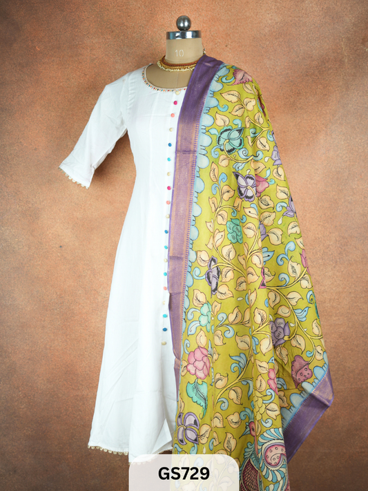 Pen Kalamkari Dupatta (Dupatta only)