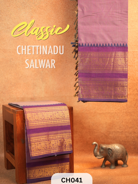 Chettinad Cotton Salwar Suit - 2Pcs Unstitched