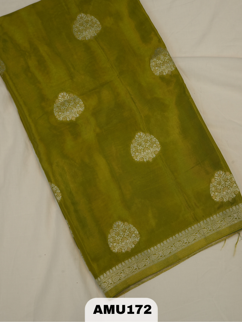 BANARAS RUSSIAN SILK SAREE WITH PRINTED