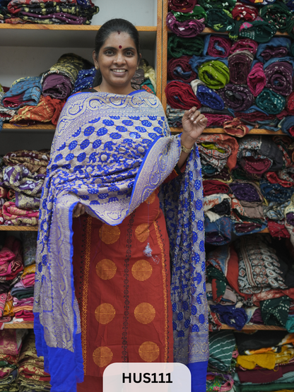 PURE KHADDI GEORGETTE DUPPATTA