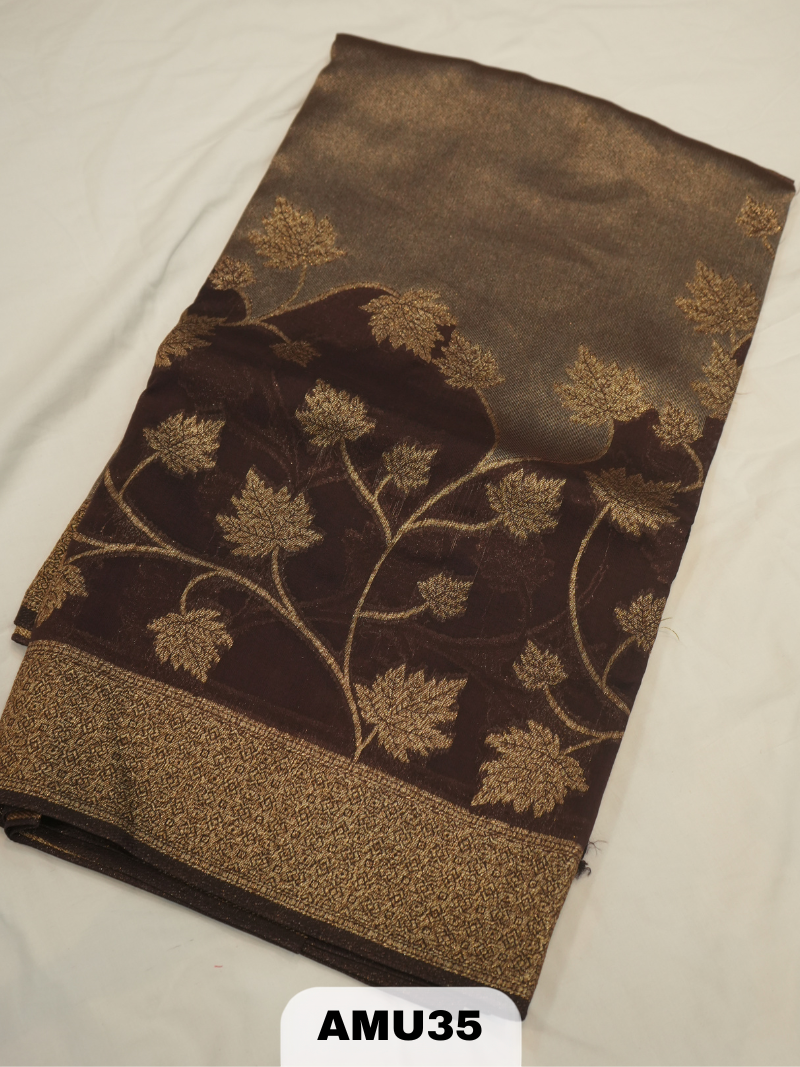 TISSUE SILK SAREE WITH BORDER