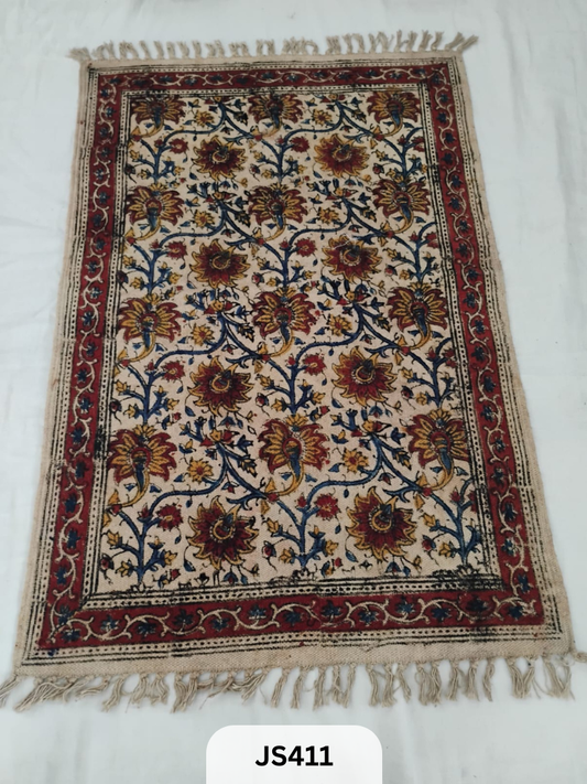 KALAMKARI PRINT FLOOR MAT (2X3 FEET)