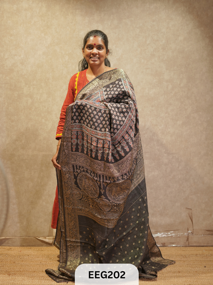 AJRAKH DOLA SILK SAREE