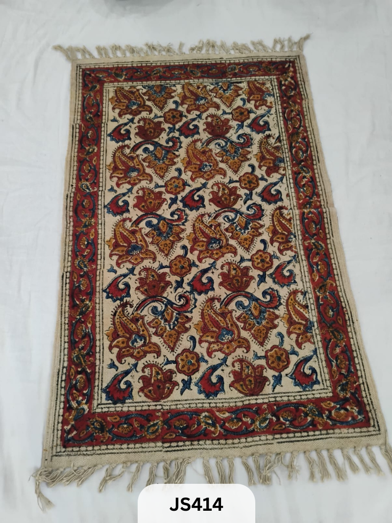 KALAMKARI PRINT FLOOR MAT (2X3 FEET)