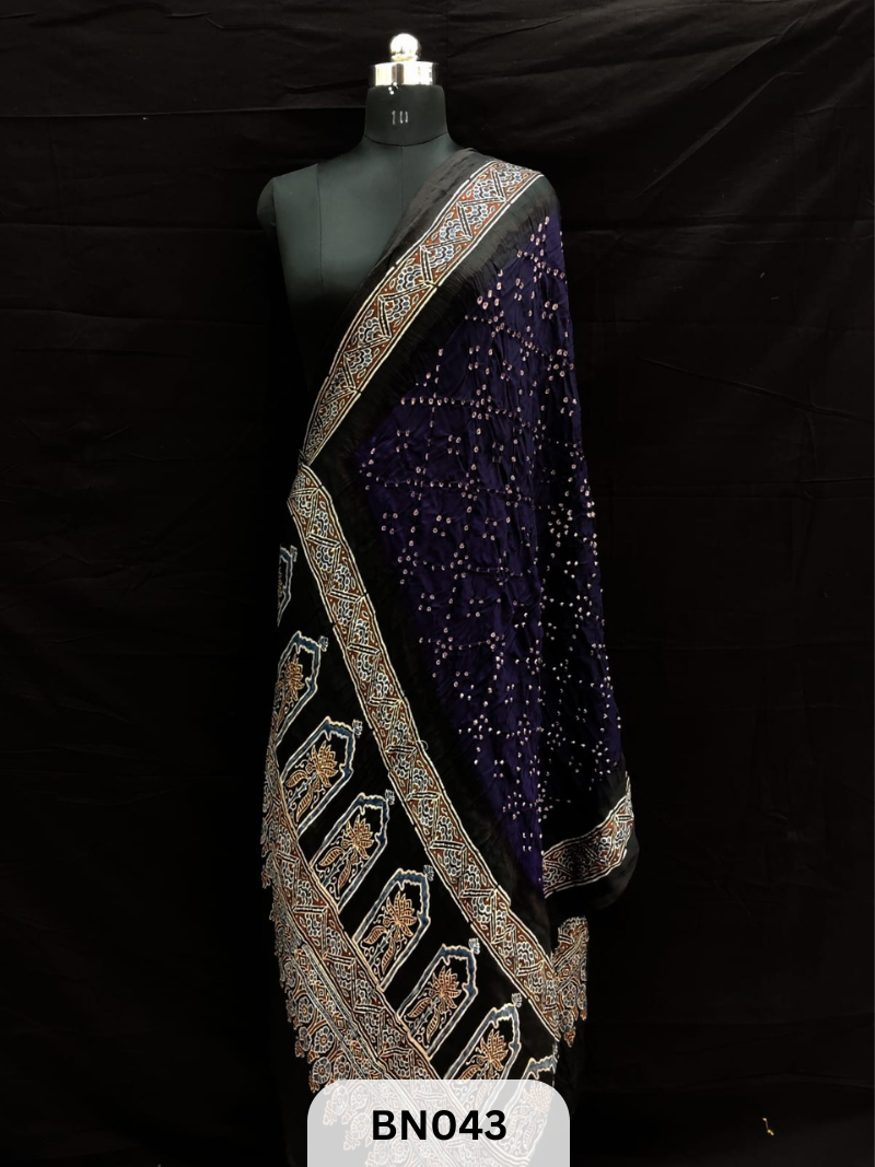 AJRAKH BANDHANI STAR DUPPATA | BORDER