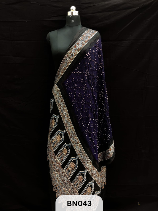 AJRAKH BANDHANI STAR DUPPATA | BORDER