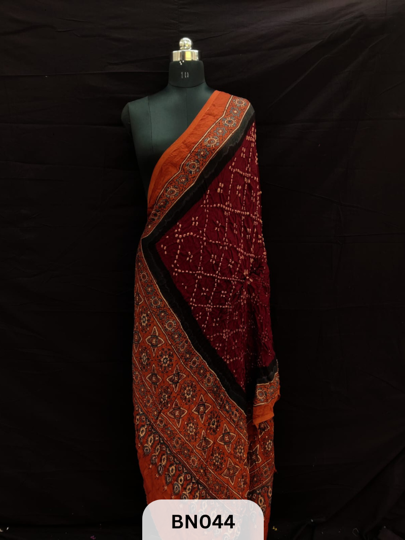 AJRAKH BANDHANI STAR DUPPATA | BORDER