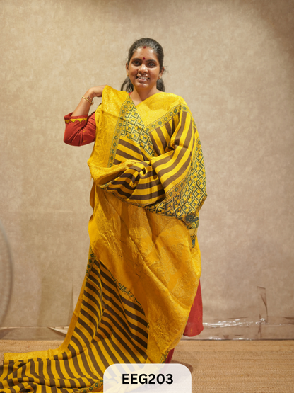 AJRAKH DOLA SILK SAREE