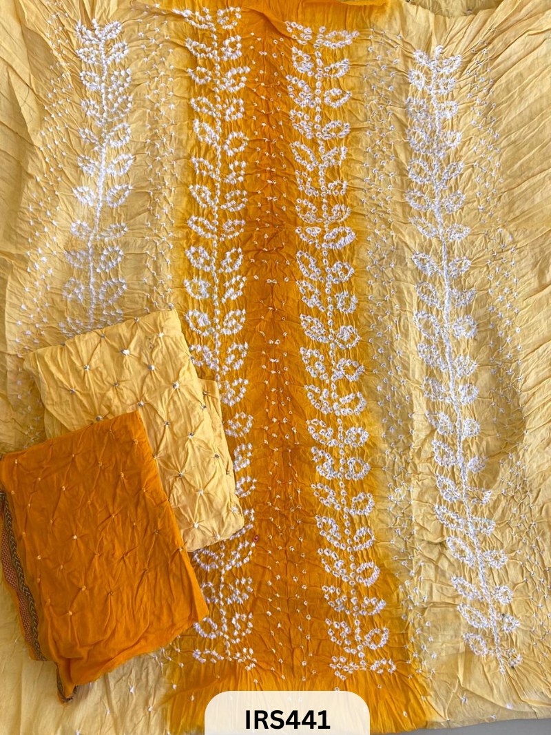 BARMER HAND BANDHINI SHIBORI WITH MUL COTTON DUPPATTA WORK SUIT