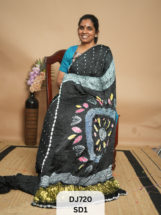 BANDHANI & AJRAKH MODAL SAREES | LAGDI PATTA | SHIBORI