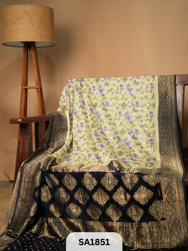 MYSORE PURE CHINNON CREPE RICH PALLU