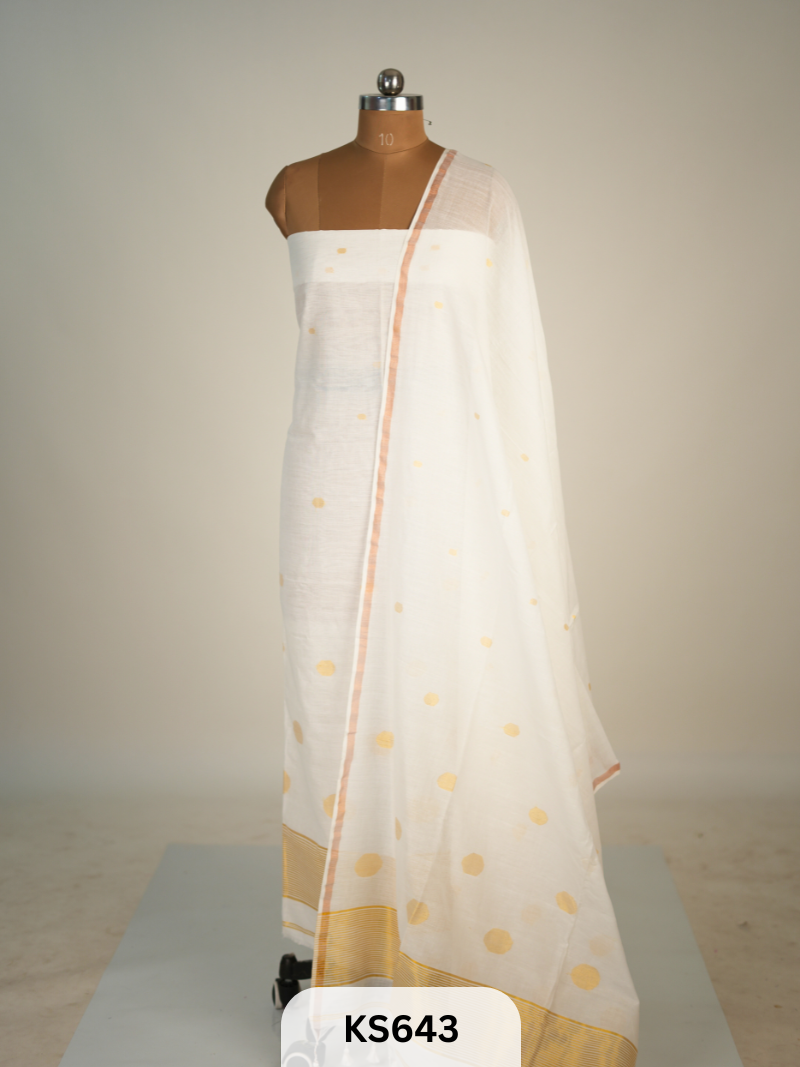 JAMDHANI LINEN TOP WITH DUPATTA