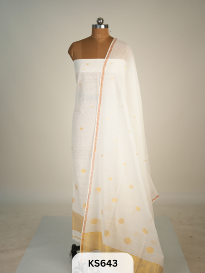 JAMDHANI LINEN TOP WITH DUPATTA