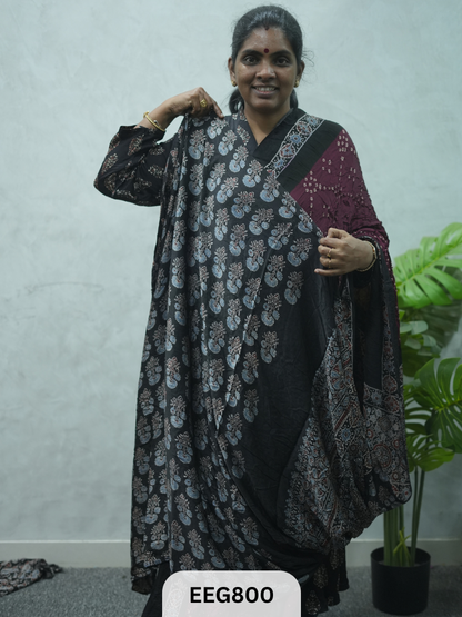 MODAL AJRAKH BANDHEJ SAREE
