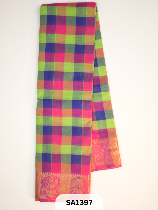 CHETTINAD COTTON SAREE | CHECKED