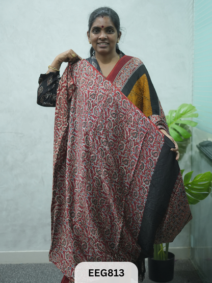 MODAL AJRAKH BANDHEJ SAREE