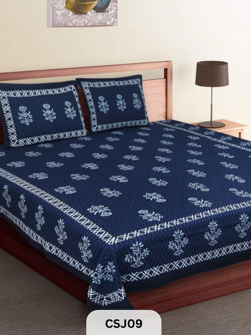 Indigo BED SHEETS-90*108