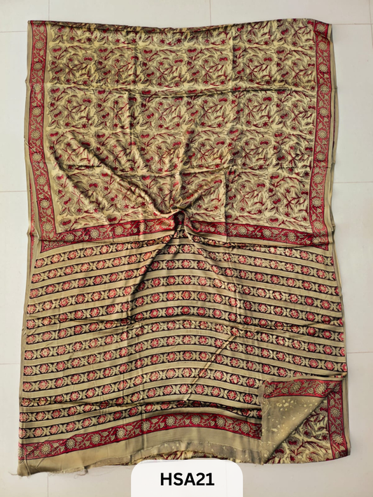 VANASPATI - VEGETABLE HANDBLOCK MODAL SAREE