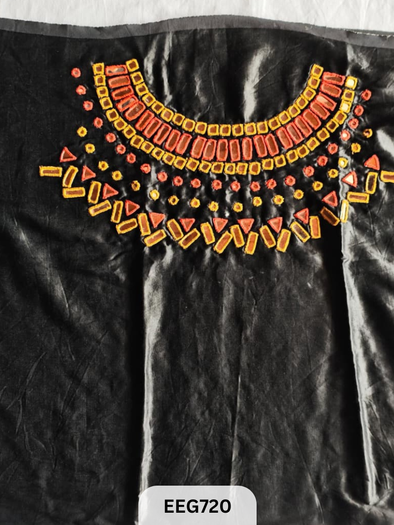 MASHRU MIRROR WORK UNSTITCHED BLOUSE  PIECE