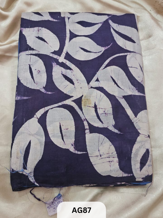 MURSHIDABAD HAND BATIK PAINTED SILK SAREE